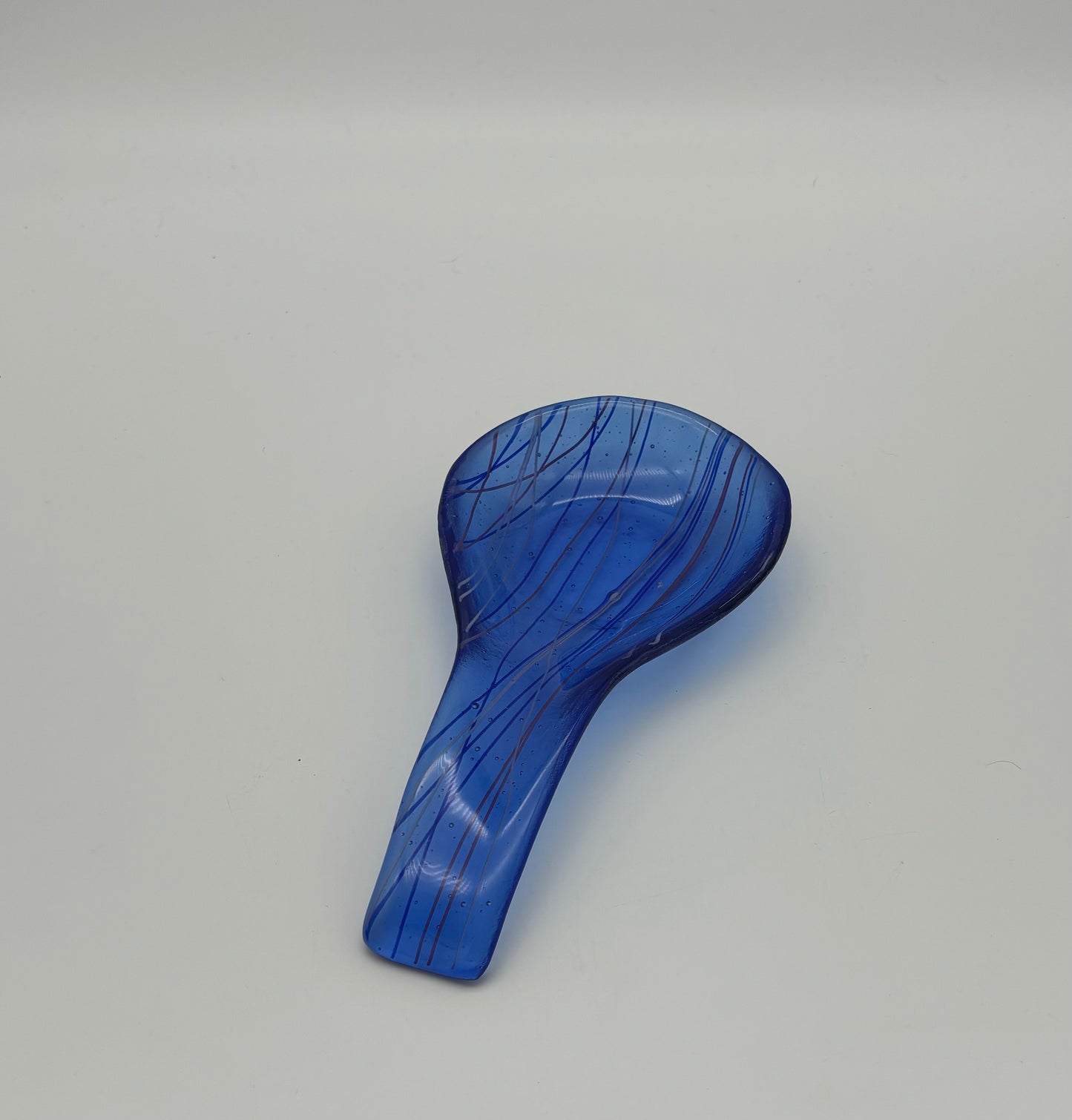 Transparent Blue Streaky Spoon Rest