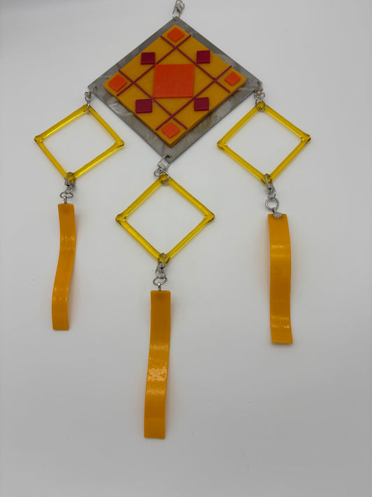 Wond chime in yellow, and orange.