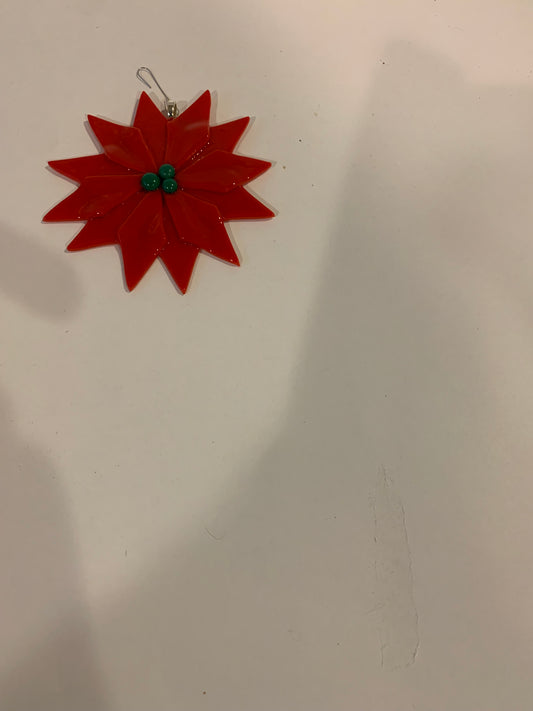 Red Poinsettia Ornament