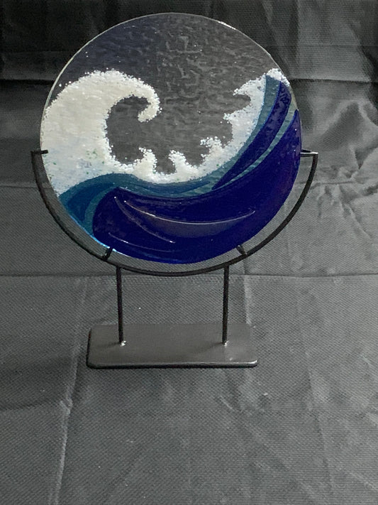 Blue Wave Round Display